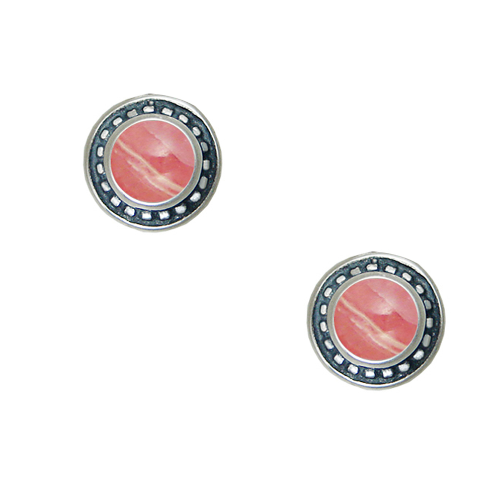 Sterling Silver Little Rhodocrosite Post Stud Earrings